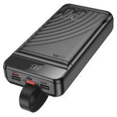 Зовнішній акумулятор HOCO J123B Element 22.5W+PD20W fully compatible power bank with digital display(30000mAh) Black