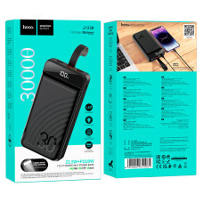 Зовнішній акумулятор HOCO J123B Element 22.5W+PD20W fully compatible power bank with digital display(30000mAh) Black
