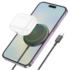 Бездротовий зарядний пристрій HOCO CW52 Enjoy magnetic wireless fast charging Black