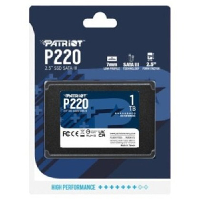 Накопичувач SSD Patriot P220 1TB 2.5" 7mm SATAIII