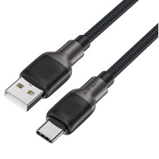 Кабель ACEFAST C10-04 USB to Type-C 3A, 1.2m, silicone, zinc connectors, Black