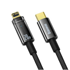 Кабель Baseus Explorer Series Auto Power-Off Fast Charging Data Cable Type-C to IP 20W 1m Black
