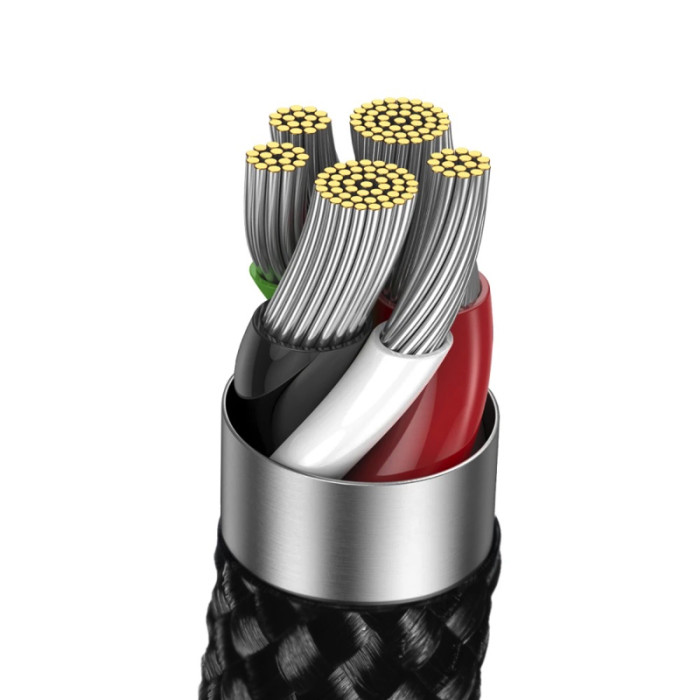 Кабель Baseus Explorer Series Auto Power-Off Fast Charging Data Cable Type-C to IP 20W 1m Black
