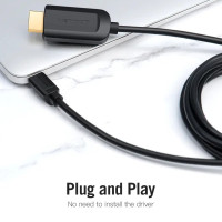Кабель Vention Type-C to HDMI 4K 30Hz Cable 1M Black (CGUBF)