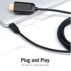 Кабель Vention Type-C to HDMI 4K 30Hz Cable 1M Black (CGUBF)