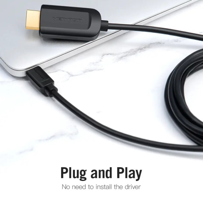 Кабель Vention Type-C to HDMI 4K 30Hz Cable 1M Black (CGUBF)