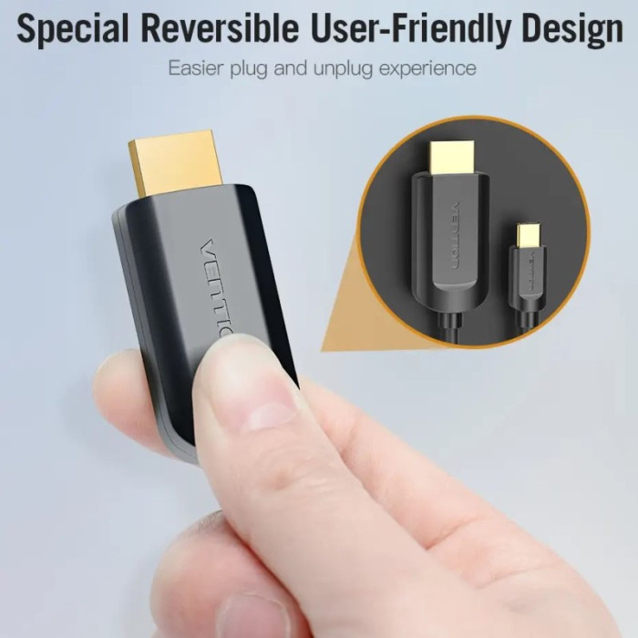 Кабель Vention Type-C to HDMI 4K 30Hz Cable 1M Black (CGUBF)