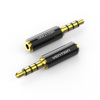 Аудіо перехідник Vention 3.5mm Male to 2.5mm Female Audio Adapter Black Metal Type (BFBB0)