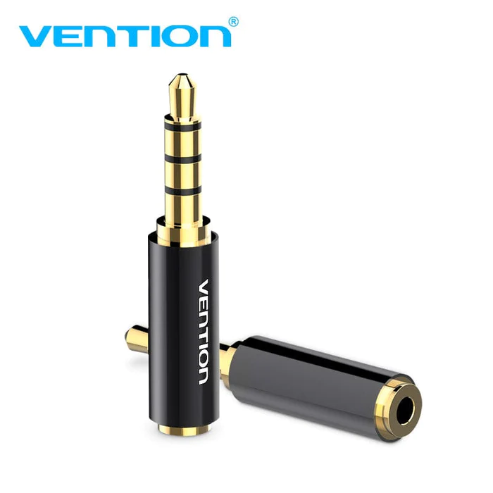 Аудіо перехідник Vention 3.5mm Male to 2.5mm Female Audio Adapter Black Metal Type (BFBB0)