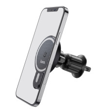 Автотримач для телефона з БЗП HOCO CA85 Ultra-fast magnetic wireless charging car holder Black