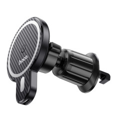 Автотримач для телефона з БЗП HOCO CA85 Ultra-fast magnetic wireless charging car holder Black