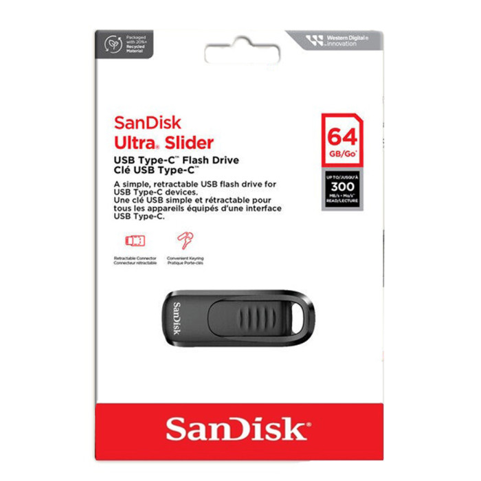 Флеш-накопичувач SanDisk USB 3.2 Gen1 Ultra Slider Type-C 32Gb (200 Mb/s)