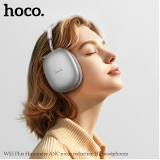 Бездротові накладні навушники HOCO W55 Plus Happiness ANC noise reduction BT headphones Silver