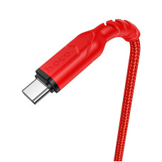 Кабель HOCO X59 USB to Type-C 3A, 1m, nylon, TPE connectors, Red