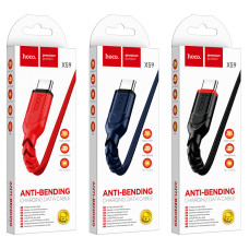 Кабель HOCO X59 USB to Type-C 3A, 1m, nylon, TPE connectors, Red