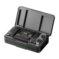 Бездротова мікрофонна система Ulanzi A100 dual-mic, (3.5mm/Type-C) Black