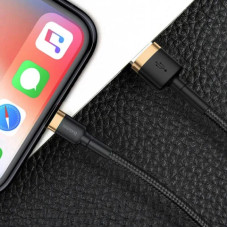 Кабель Baseus Cafule Cable USB For Lightning 2.4A 1m Gold+Black
