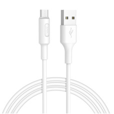 Кабель HOCO X25 USB to Micro 2A, 1m, PVC, PVC connectors, White