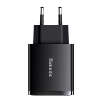 Мережевий зарядний пристрій Baseus Compact Quick Charger 2U+C 30W EU Black