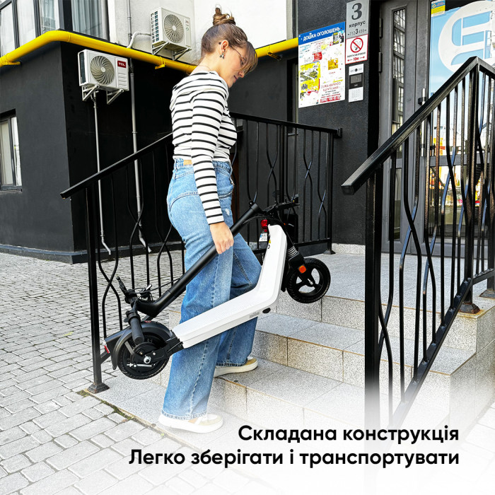 Електросамокат OKAI Zippy ES50С Black 8" 250W/500W, 5.2Ah, 20 km, 25 km/h, 10°, 13.5 kg