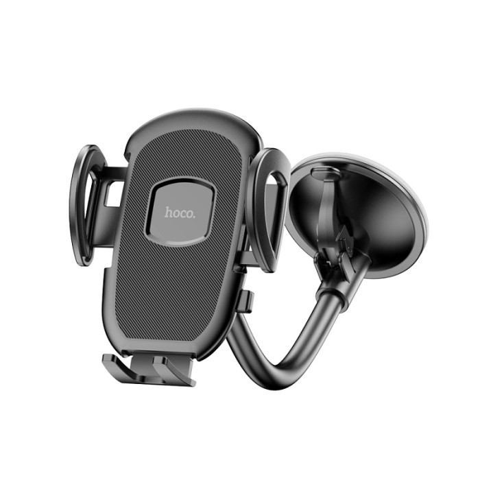 Автотримач для телефона HOCO H10 General car holder(windshield) Black