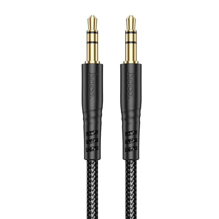 Аудіокабель HOCO UPA24 3.5mm male to 3.5mm male, nylon braid, 1m, Black