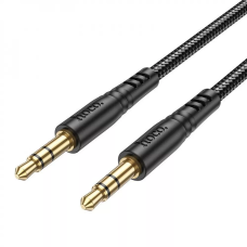 Аудіокабель HOCO UPA24 3.5mm male to 3.5mm male, nylon braid, 1m, Black