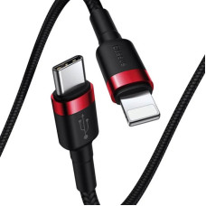 Кабель Baseus Cafule Cable Type-C to iP PD 20W 1m Red+Black