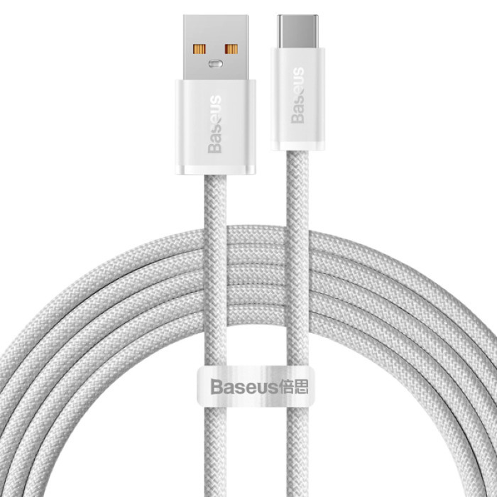 Кабель Baseus Dynamic Series Fast Charging Data Cable USB to Type-C 100W 1m White