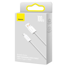 Кабель Baseus Dynamic Series Fast Charging Data Cable USB to Type-C 100W 1m White