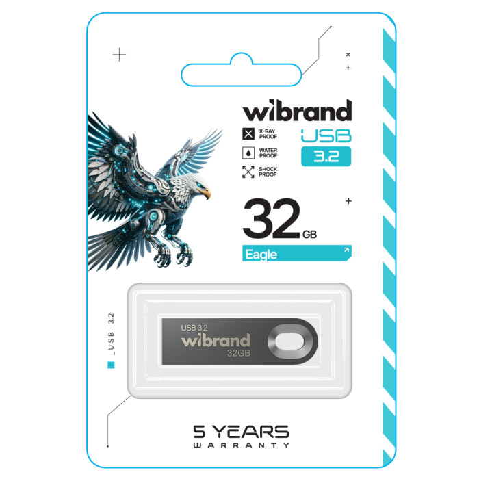 Флеш-накопичувач Wibrand USB 3.2 Gen1 Eagle 32GB Grey