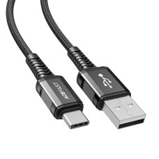 Кабель ACEFAST C1-04 USB to Type-C 3A, 1.2m, nylon aluminum connectors, Black