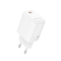 Мережевий зарядний пристрій BOROFONE BN28 Fuente single port PD30W charger (EU) White