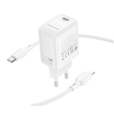 Мережевий зарядний пристрій BOROFONE BN28 Fuente single port PD30W charger (EU) White
