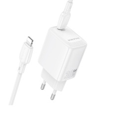 Мережевий зарядний пристрій BOROFONE BN28 Fuente single port PD30W charger (EU) White
