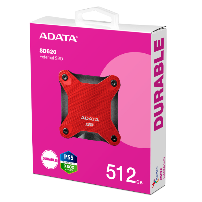 Портативний SSD ADATA SD620 512GB USB 3.2 520/460Mb/s Red