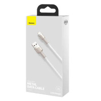 Кабель Baseus Cafule Series Metal Data Cable USB to IP 2.4A 1m White