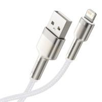 Кабель Baseus Cafule Series Metal Data Cable USB to IP 2.4A 1m White