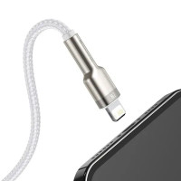 Кабель Baseus Cafule Series Metal Data Cable USB to IP 2.4A 1m White