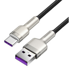 Кабель Baseus Cafule Series Metal Data Cable USB to Type-C 66W 0.25m Black