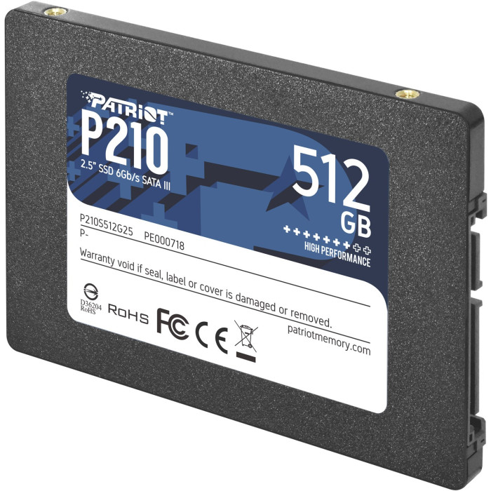 Накопичувач SSD Patriot P210 512GB 2.5" 7mm SATAIII 3D QLC