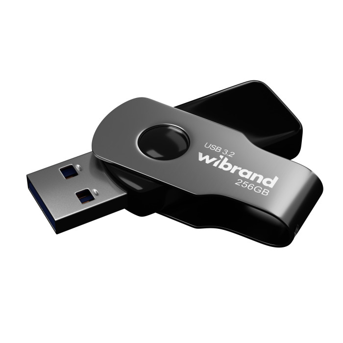 Флеш-накопичувач Wibrand USB 3.2 Gen1 Lizard 256GB Black