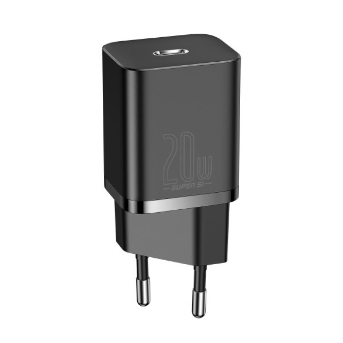 Мережевий зарядний пристрій Baseus Super Si Quick Charger 1C 20W EU Black