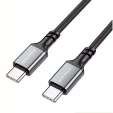 Кабель BOROFONE BX83 Type-C to Type-C Famous 60W silicone charging data cable Black