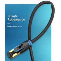 Мережевий кабель Vention Cat.8 SFTP Patch Cable 1M Black (IKABF)