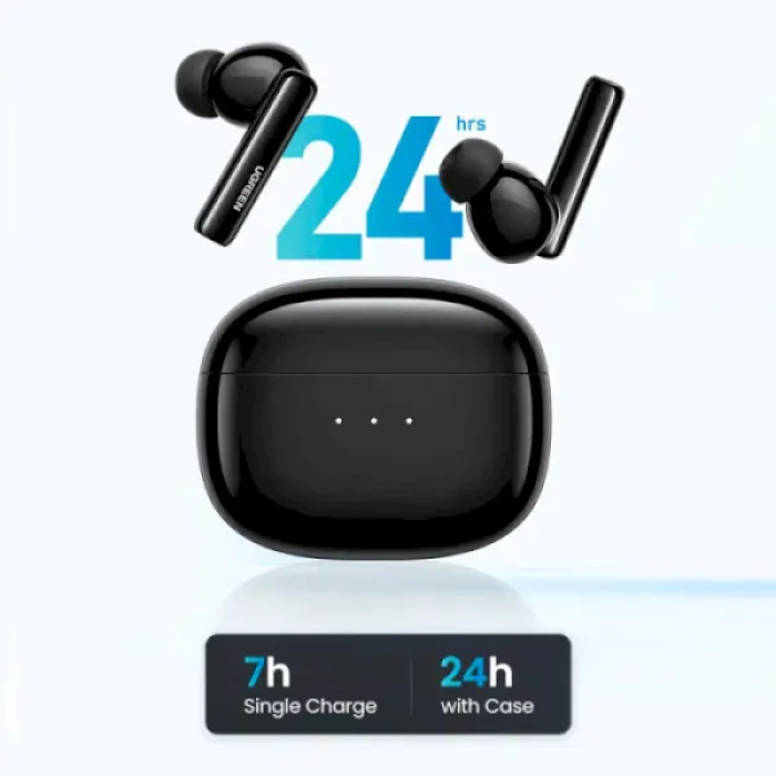 Бездротові навушники UGREEN WS106 HiTune T3 Active Noise-Cancelling Wireless Earbuds, IPX5, Black (UGR-90401)