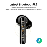 Бездротові навушники UGREEN WS106 HiTune T3 Active Noise-Cancelling Wireless Earbuds, IPX5, Black (UGR-90401)