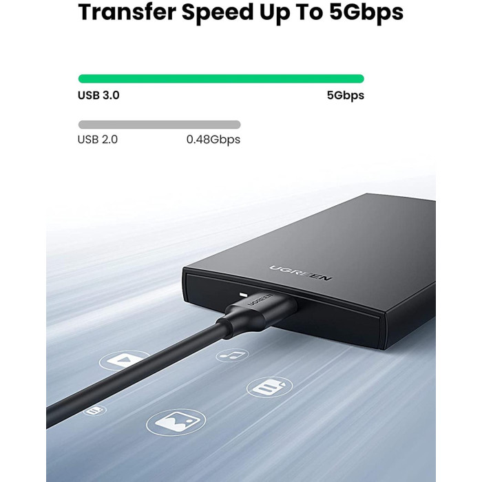 Зовнішня кишеня для накопичувача UGREEN CM237 USB 3.0 2.5Inch Hard Drive Box(UGR-60353)