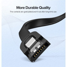 Кабель UGREEN US217 SATA 3 Data Cable 0.5m (Black)(UGR-30796)