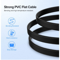 Кабель UGREEN US217 SATA 3 Data Cable 0.5m (Black)(UGR-30796)
